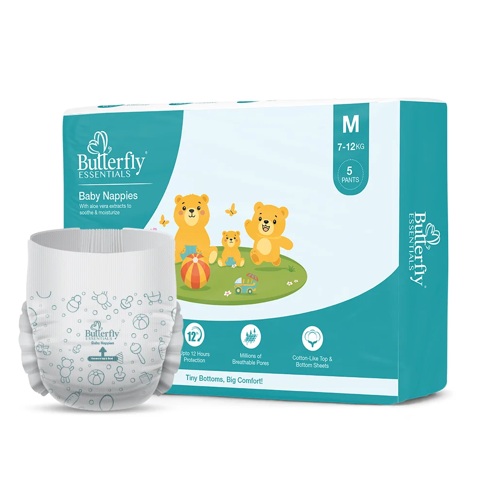 Baby Diapers – All-Day Dryness and Aloe Vera Care - Medium