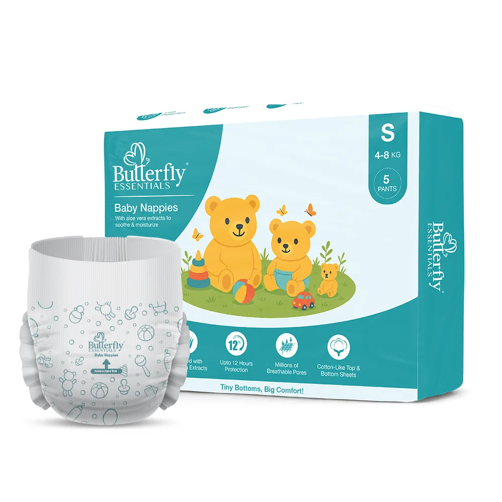 Baby Diapers – All-Day Dryness and Aloe Vera Care - Small