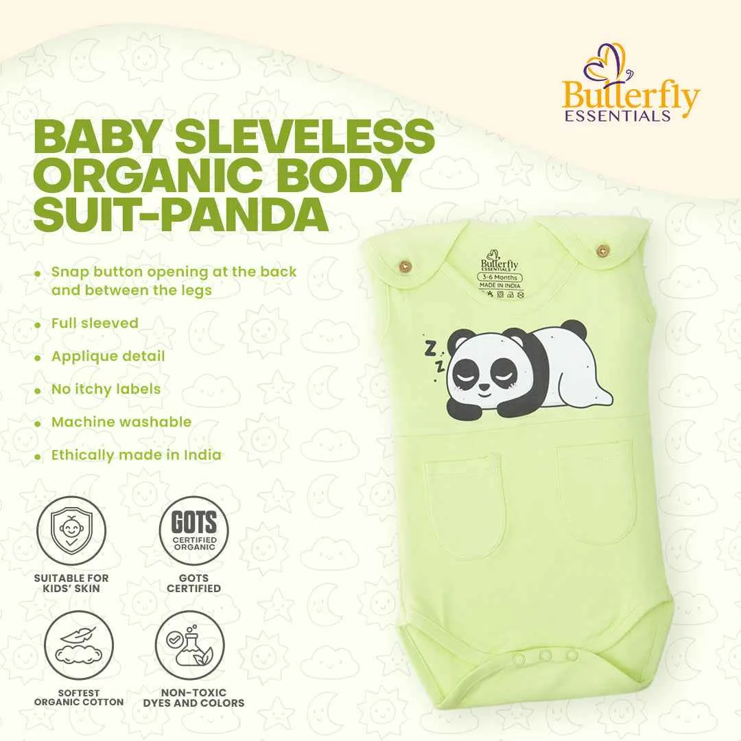 Baby Sleveless Organic Body Suit view 2